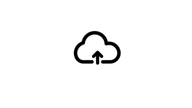 Animated by cloud download icon animation concept file