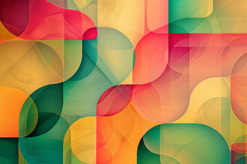 Desktop wallpaper with modern shapes in vibrant colors
