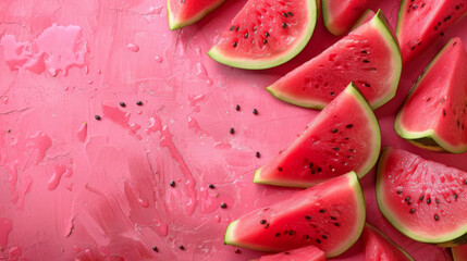 watermelon on red background