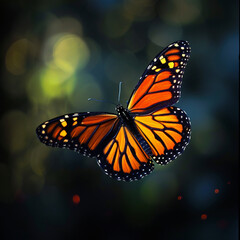 Butterfly spreading its wings
