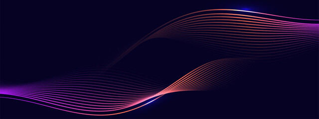 Abstract background with flowing lines. Dynamic waves. vector illustration.