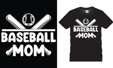 Baseball mom,typography t-shirt design