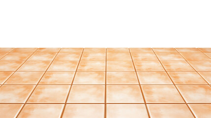 Brown tiled floor, cut out - obrazy, fototapety, plakaty
