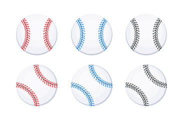 Baseball ball. Baseball Stitches. SoftBall Base Ball. Vector illustration