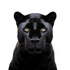 Black panther isolated on a white background