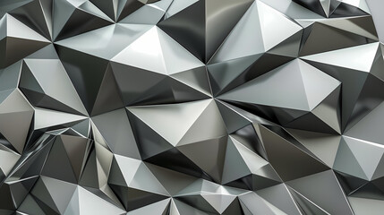 Obraz premium Abstract Geometric Pattern of Black and White Triangles