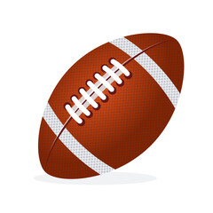 American Football Ball on a white background. Vector illustration