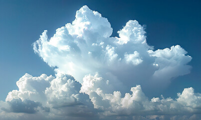 Naklejka na ściany i meble Puffy clouds in the blue sky