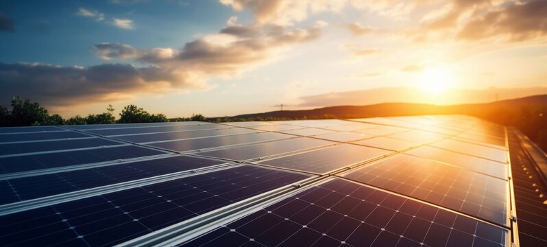 Solar power energy - Closeup of solar panels, pv, photovoltaics