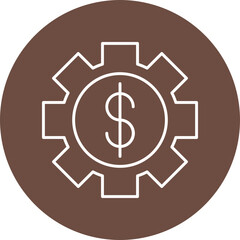 Money Management Vector Line Circle Icon For Personal And Comercial Use