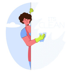 Professional cleaning characters