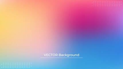 Smooth and blurry colorful gradient mesh background. Modern bright rainbow colors. Easy editable soft colored vector banner template. Premium quality