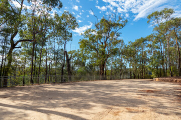 Photograph of the car park at The Portal Lookout in the NSW National Park near Glenbrook in The...