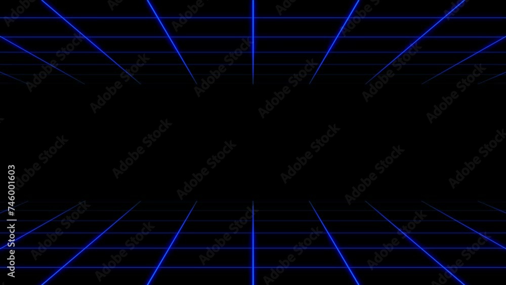 Poster abstract background A moving, glowing square grid with free space for placing text.