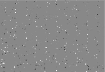 Light Silver, Gray vector template with crystals, circles, squares.