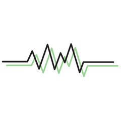 Colored cardiogram Medicine icon Vector