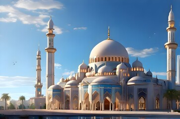 Fototapeta na wymiar ramadan mosque country.generative ai