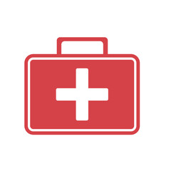 Colored first aid kit icon Vector