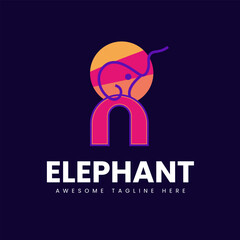 Color Elephant Vector Logo Template creative elephant vector illustration