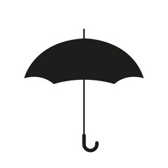 Back umbrella shadow icon. Vector illustration. Isolated on white background.