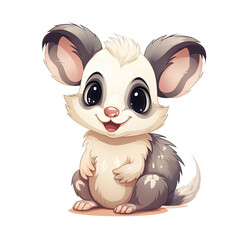 Opossum Nocturnal Marsupial Turned Cute Character Avatar