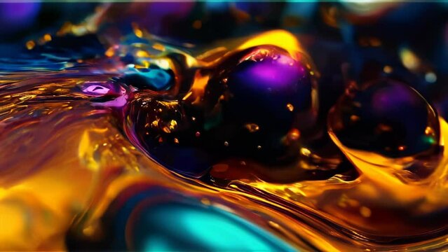 Abstract liquid iridescent background