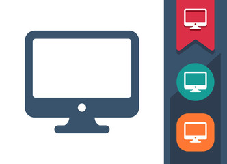 Computer Screen Icon. Monitor, PC, Desktop