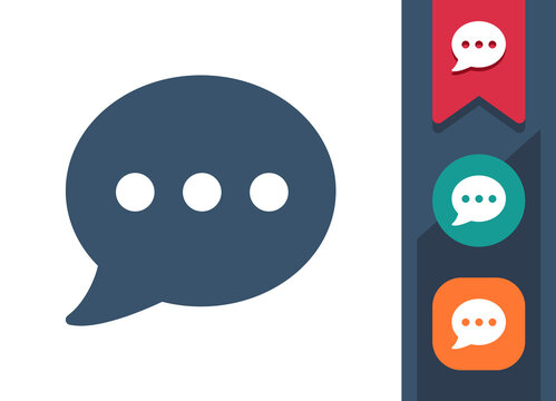 Chat Bubble Icon. Speech Bubble, Comment, Message