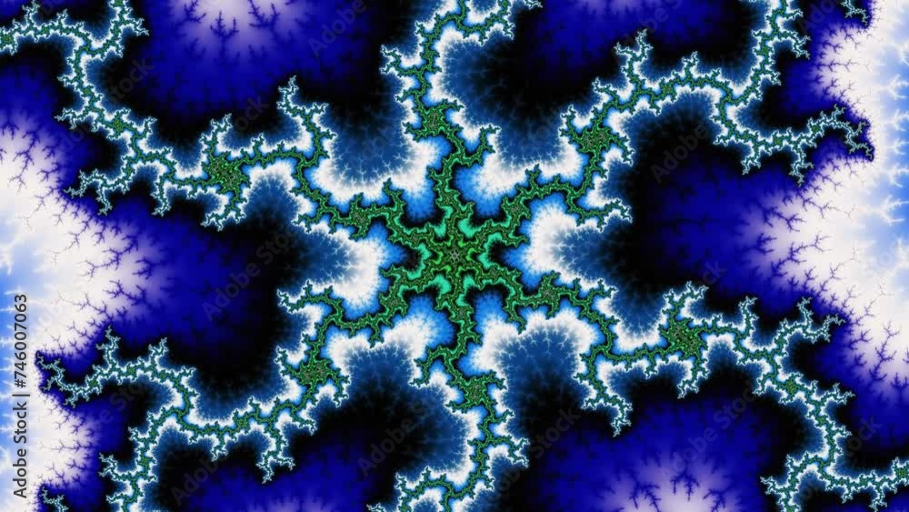 Wall mural camera movement inside a multicolor bright fractal. fractal sequence patterns 3d. for yoga or clubs 