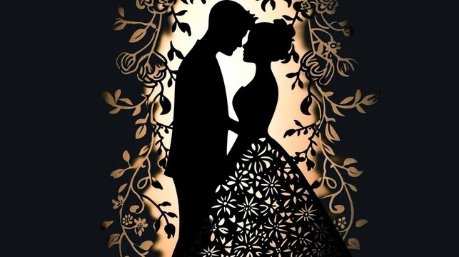 Romantic allure: captivating wedding invitation card adorned with text wedding, blending elegance and sentiment in beautiful design, perfect for announcing and inviting to joyous celebration of love.