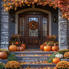 autumn still life with pumpkins