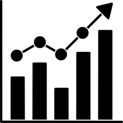 financial illustration money silhouette economy logo finance icon graph outline stock market growth business currency investment profit chart trade shape of growth business for vector graphic backgrou