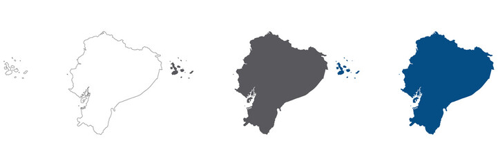 Ecuador map. Map of Ecuador in color