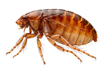 flea isolated on a transparent background