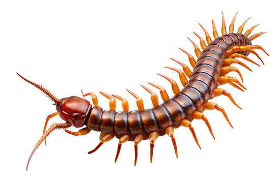 centipede isolated on a transparent background