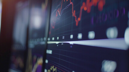 Obraz premium Abstract Financial Charts and Graphs: LLC Success and Growth in Business Analysis and Data Statistics for Profit and Planning with Focus on Numbers Symbolizing Company Management and Strategy