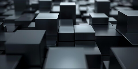 3D black cubes shape pattern background (4)