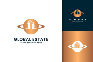 world building creative for smart world logo design