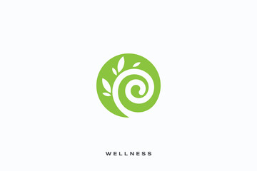 wellness spa nature and environment vector logo