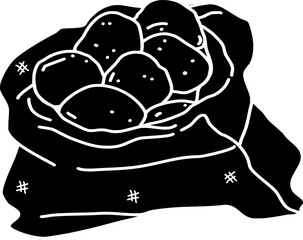 snack illustration tortilla silhouette potato logo crisp icon yellow outline chip crunchy food chips fried spicy crispy salty spice shape of food chips for vector graphic background