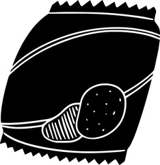 snack illustration tortilla silhouette potato logo crisp icon yellow outline chip crunchy food chips fried spicy crispy salty spice shape of food chips for vector graphic background