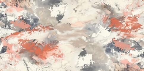 Abstract Painting in Red and Gray