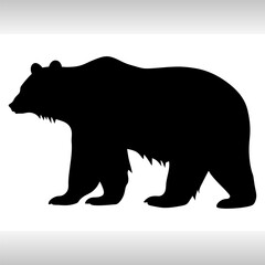 Bear silhouette Bear black silhouette vector illustration on a white background