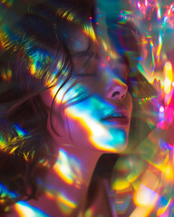 Chromatic Reverie: A Mesmerizing Spectrum of Light Portrait