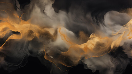 soft black and gold abstract watercolor background 