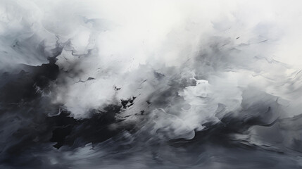 soft grey, black and white abstract brush painting background