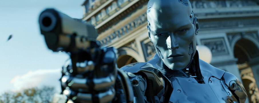 Futuristic lost wax casting in a world where business casual Mafia navigate robot war torn Paris