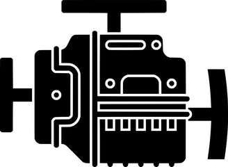 vehicle illustration machine silhouette engine logo car icon motor outline turbo mechanic auto technology automotive automobile part power repair shape of auto technology for vector graphic background