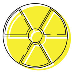 Colored radioactive Medicine icon Vector