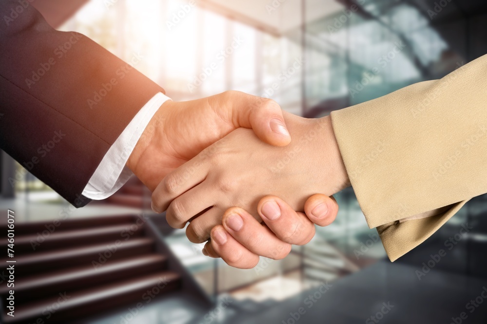 Canvas Prints Business people shaking hands after meeting